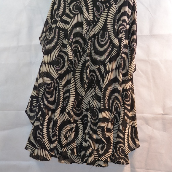 Signature Robbie Bee Beaded Layered Dress SZ 14 - Picture 5 of 8